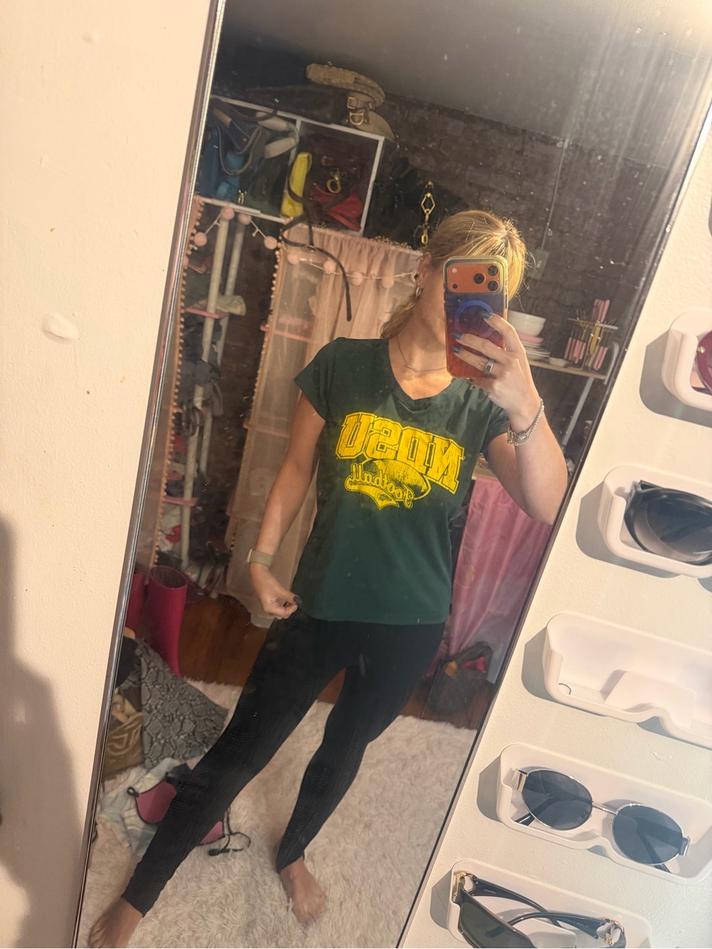 💕 green NDSU football tee